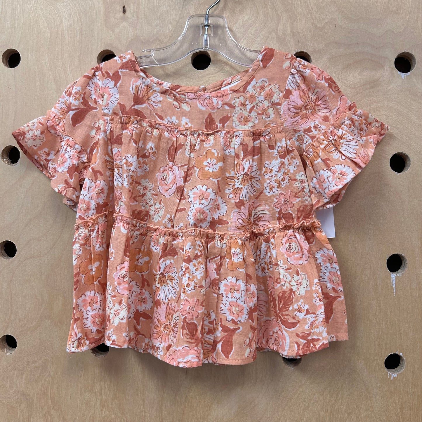 Orange Floral Top