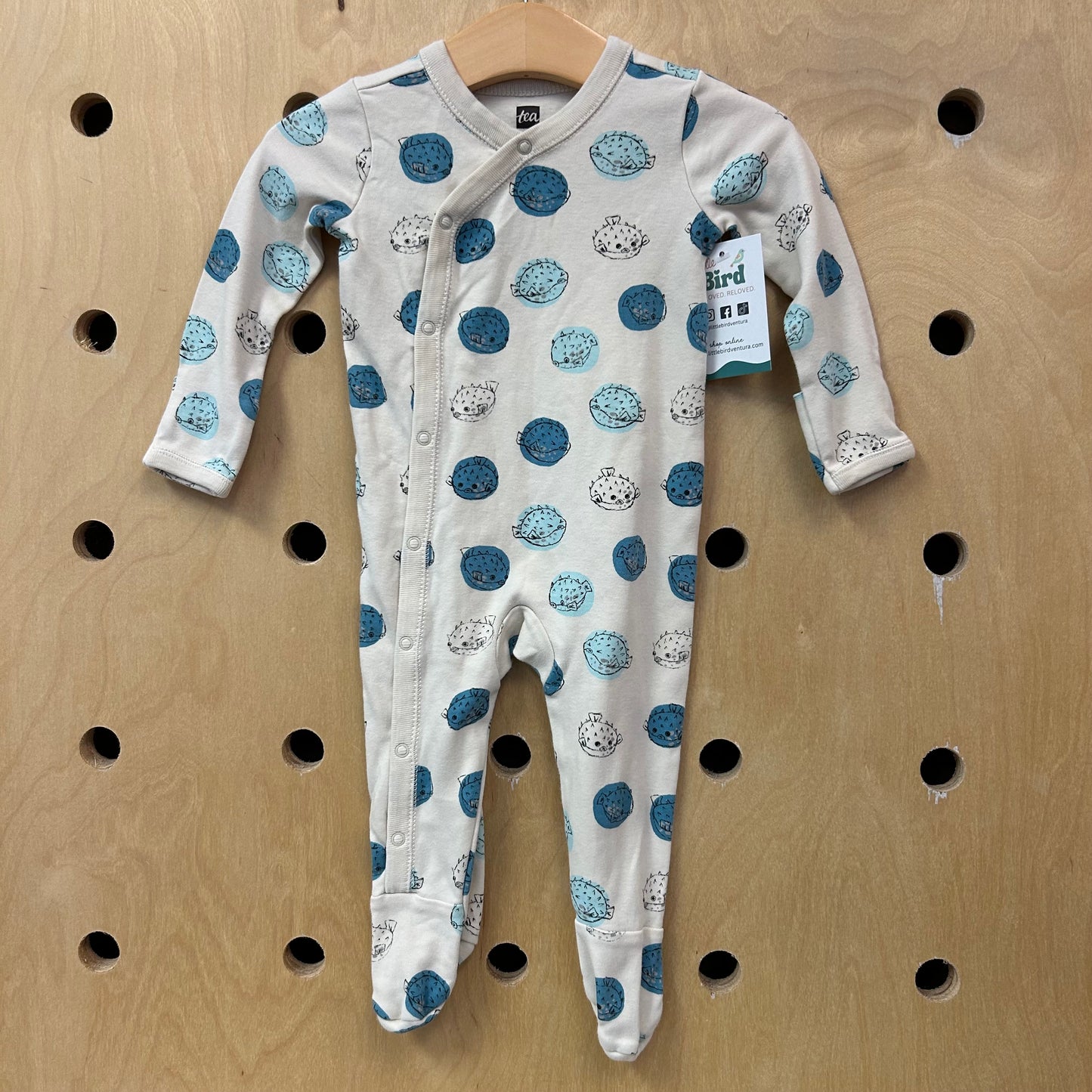 Cream Pufferfish Footies