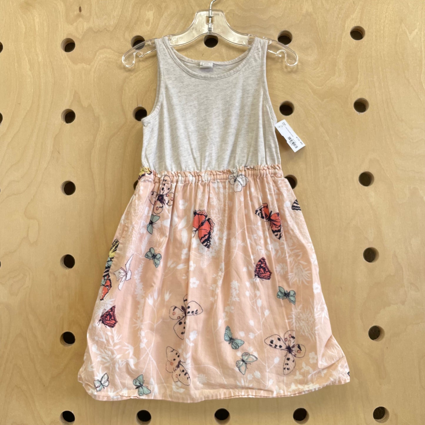 Beige + Pink Butterfly Dress