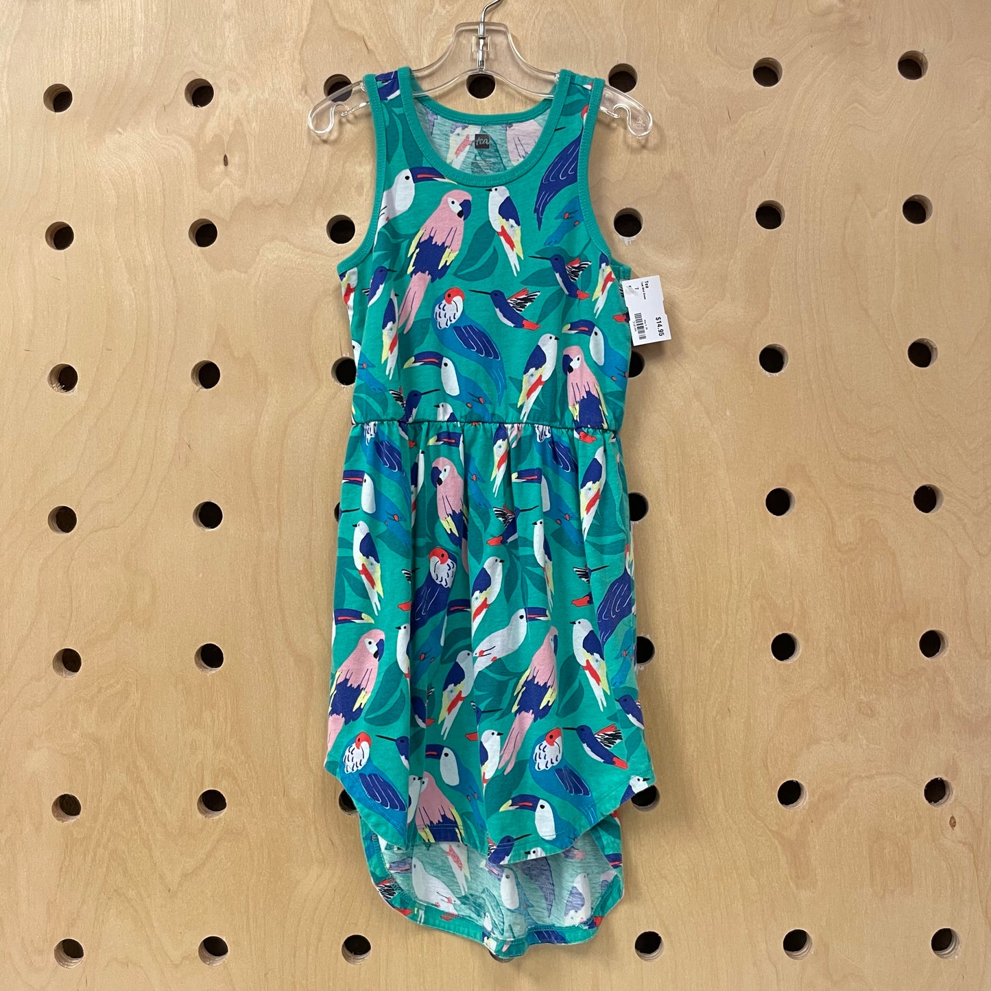 Teal Bird Dress