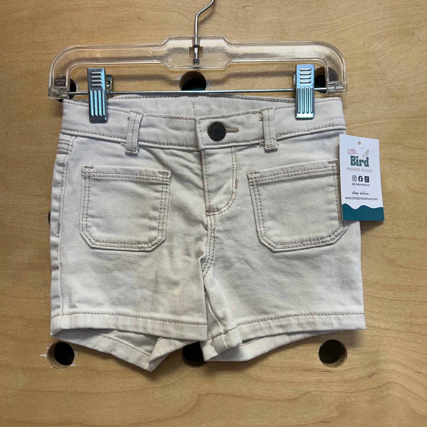 Tan Denim Shorts