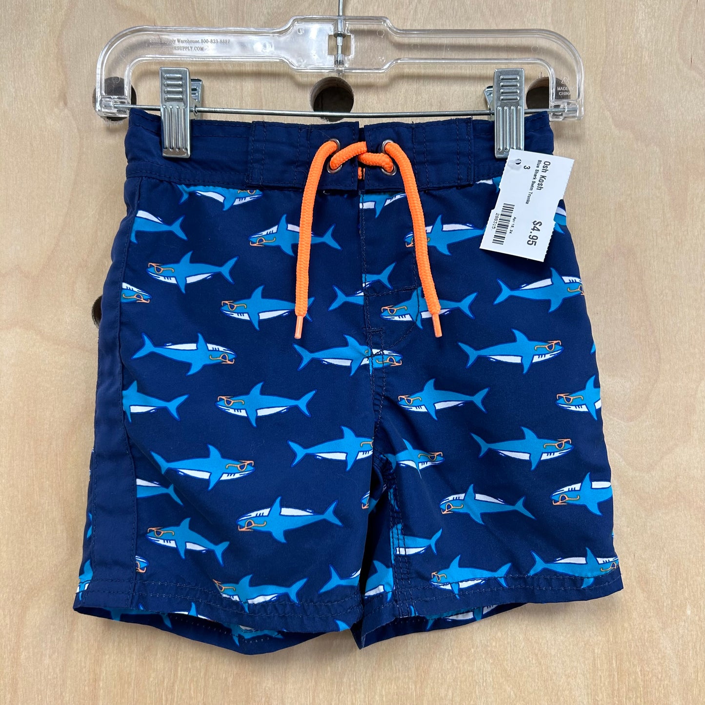 Blue Shark Swim Trunks