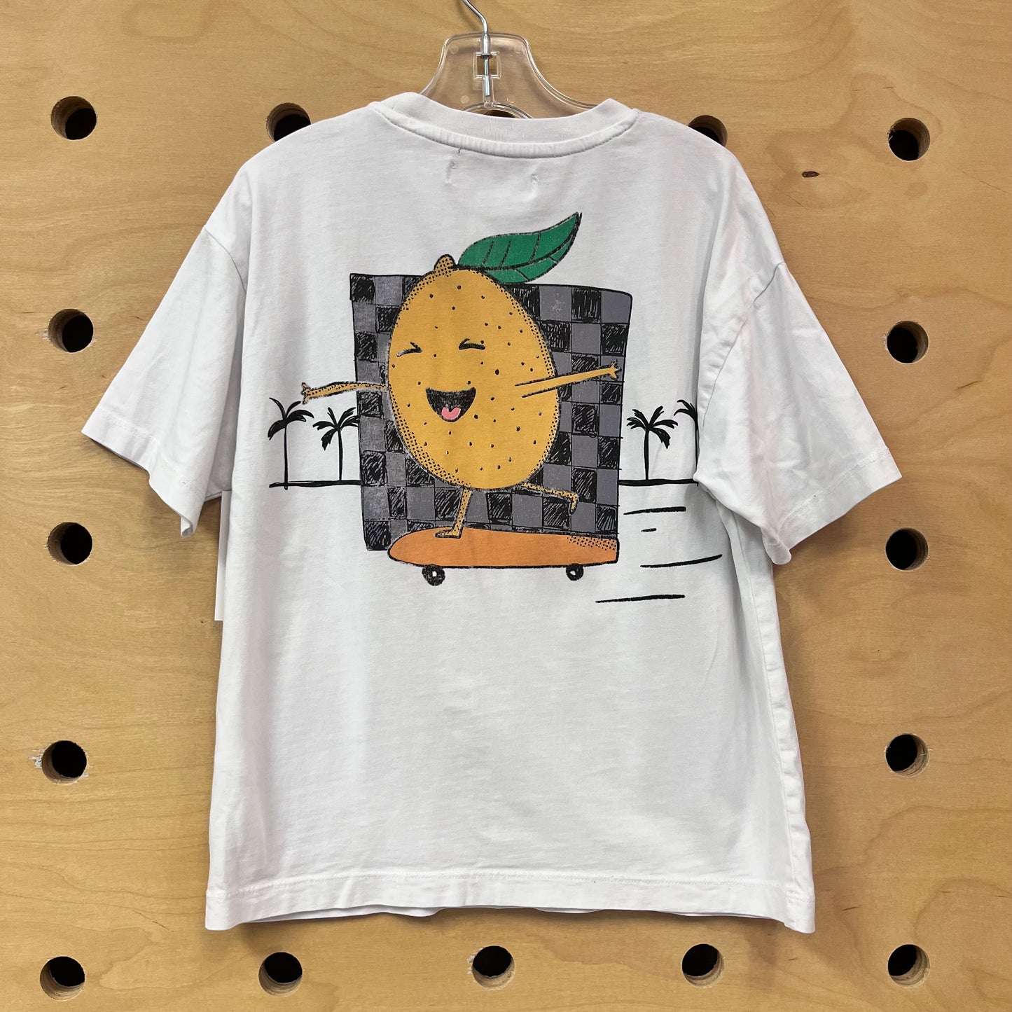 White Skateboarding Lemon Tee