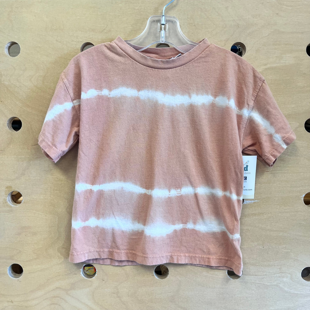 Peach/White Tie Die Tee