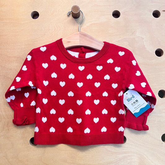 Red & White Hearts Sweater