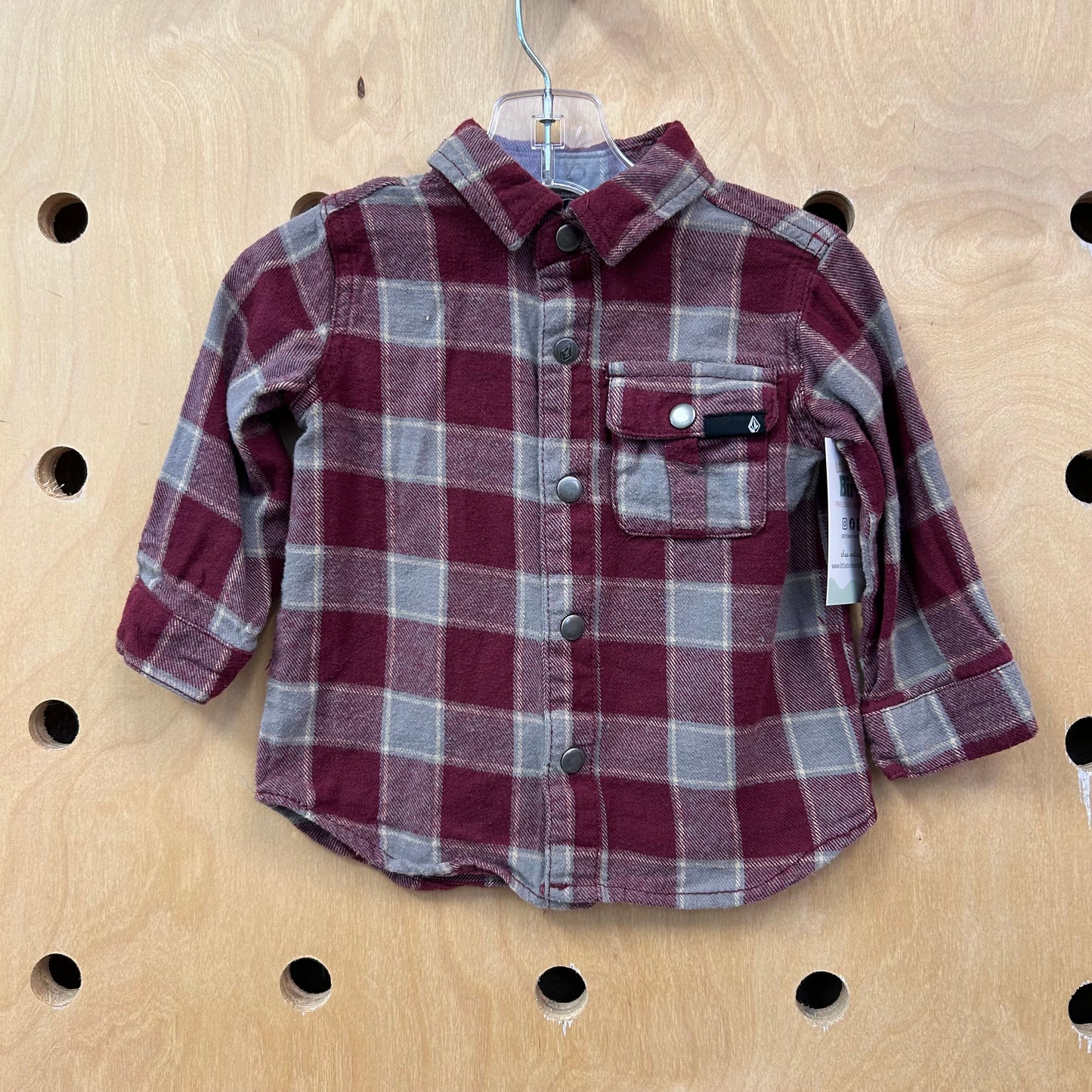 Wine Plaid Flannel