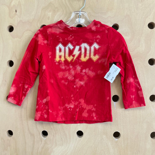 Red Tie Dye AC/DC Tee