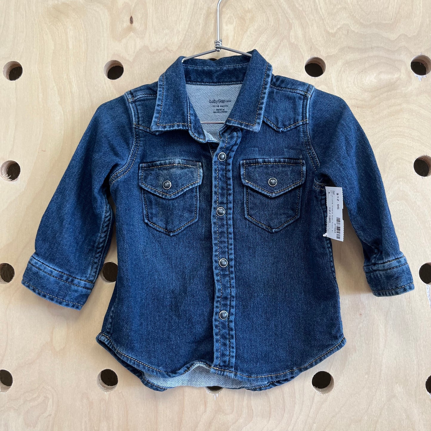 Denim Long Sleeve Snap Front Shirt