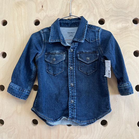 Denim Long Sleeve Snap Front Shirt