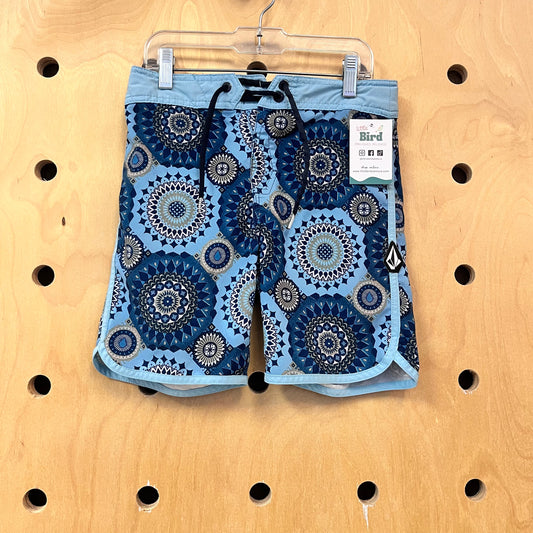 Blue Mod-Tech Swim Board Shorts