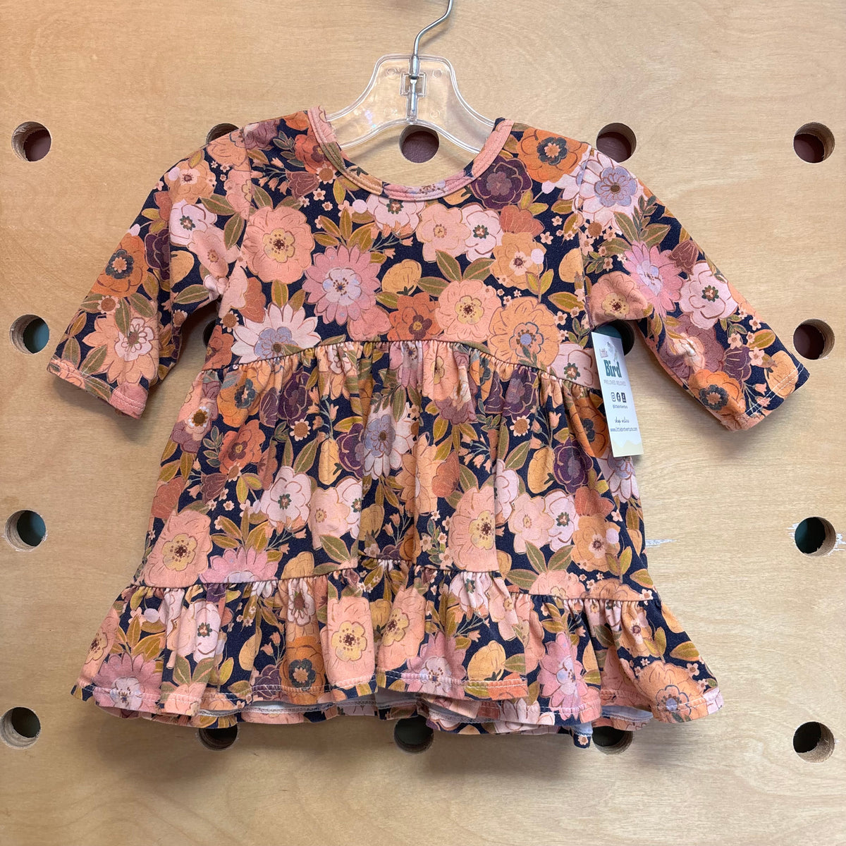 Black/Pink Floral Babydoll Top