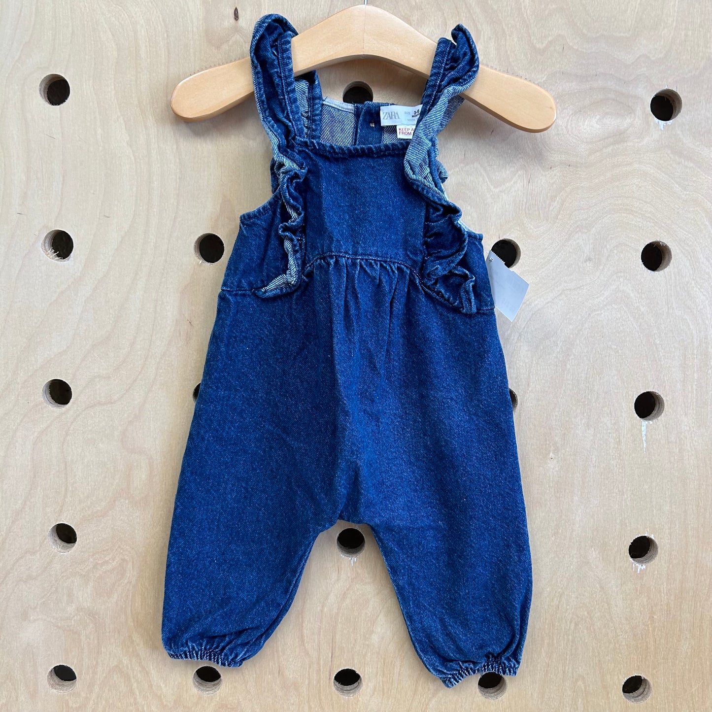 Denim Button-Back Overalls