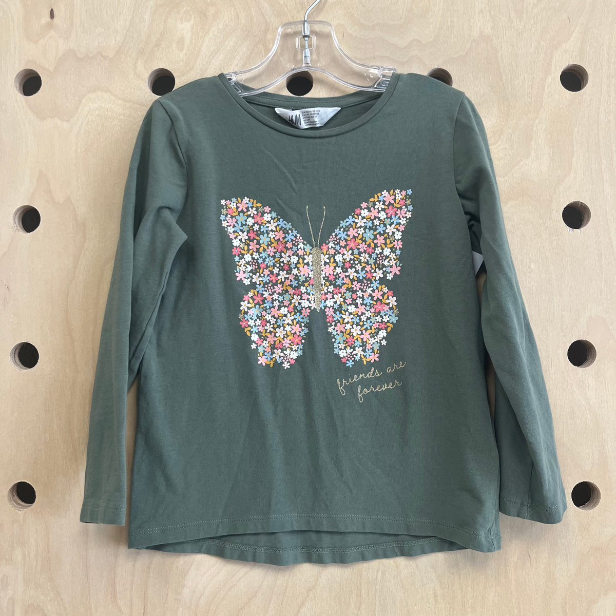 Green Butterfly LS Tee
