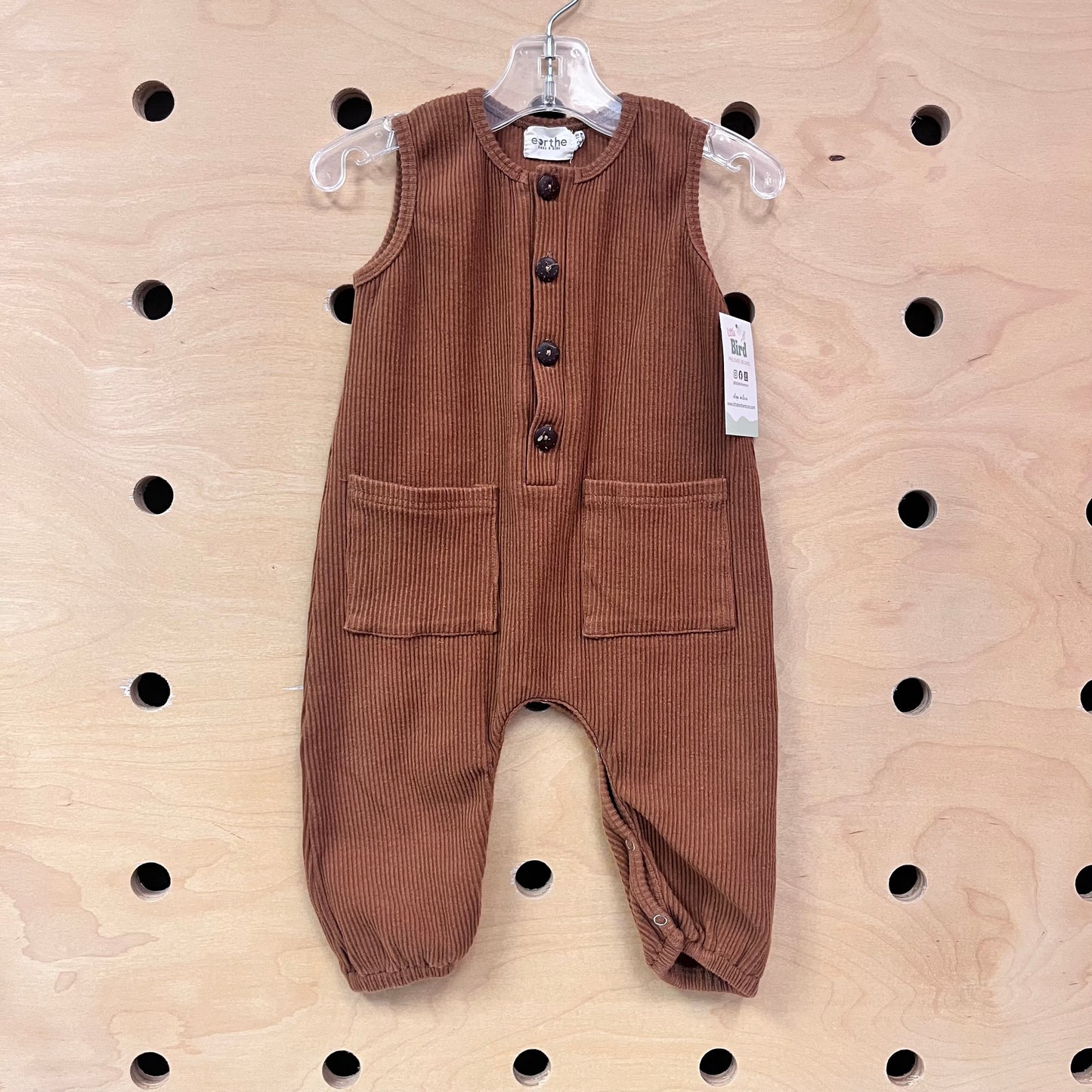 Brown Cord Romper