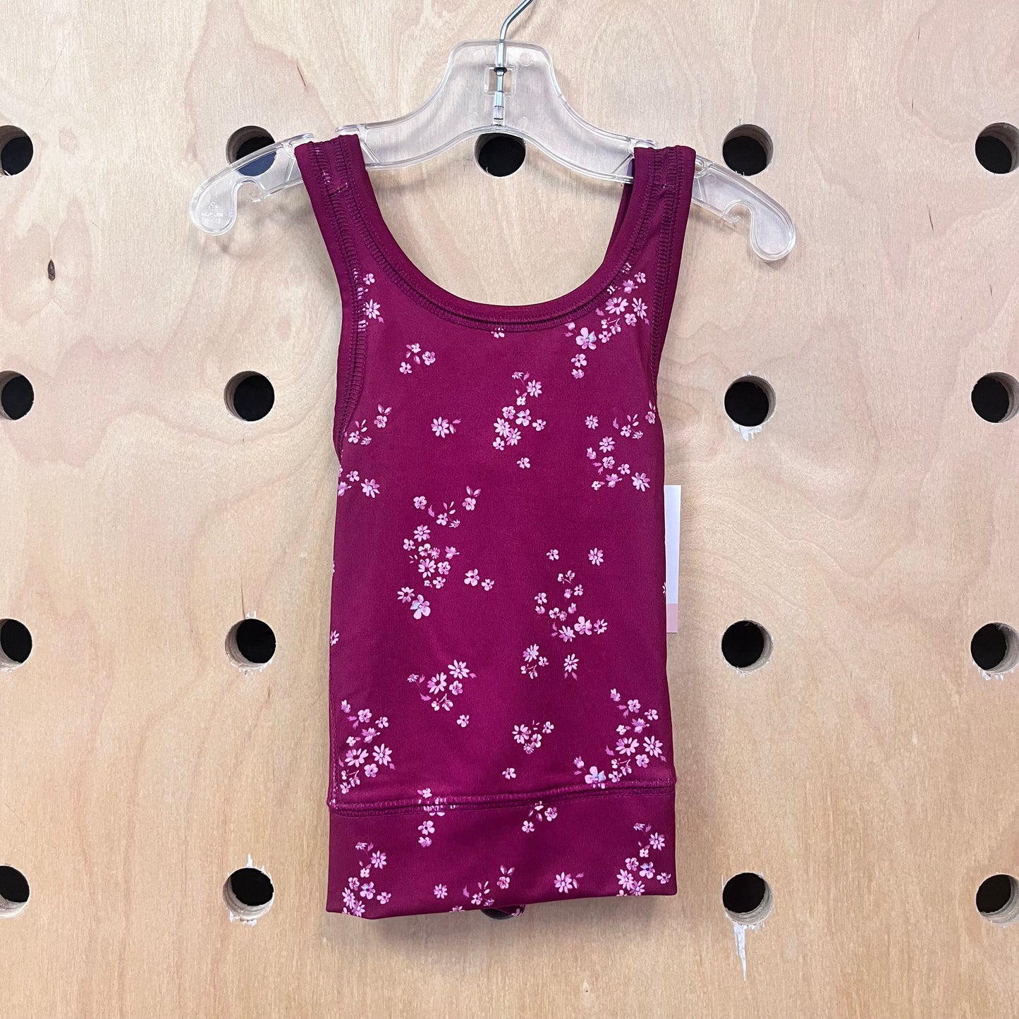 Maroon Floral Acrive Tank NEW!