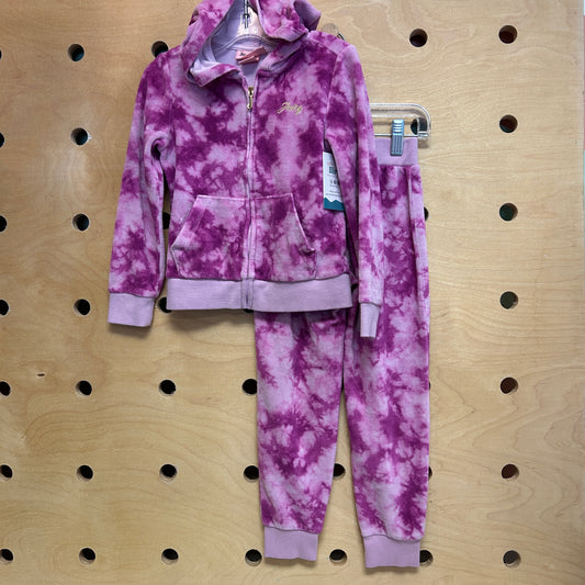 Purple Tie Dye Velour Sweatsuit