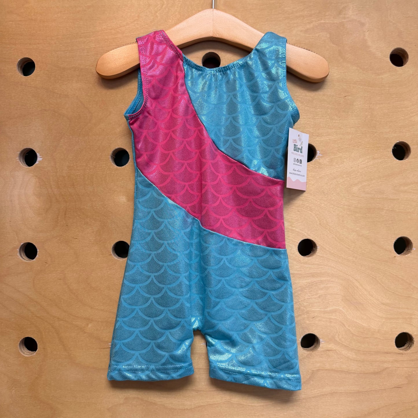 Pink/Blue Mermaid Scales Leotard