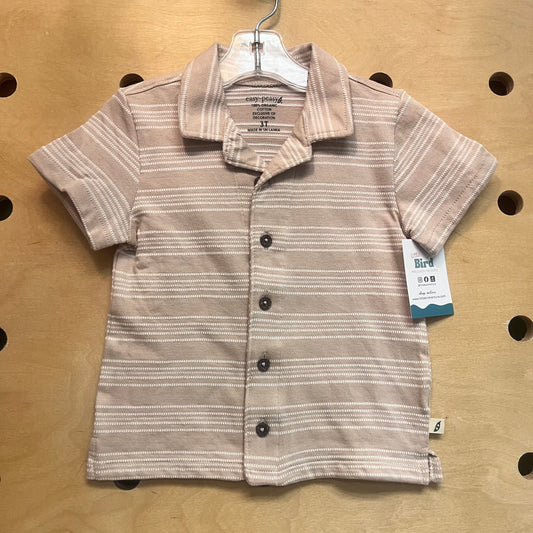 Beige Organic Button Up Shirt