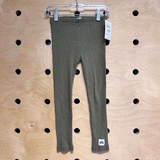 Green Ribbed Leggings