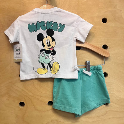 White/Teal Mickey Outfit
