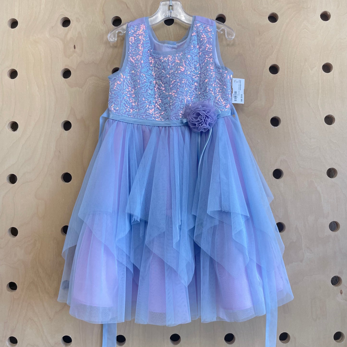 Purple + Blue Sequins Tulle Dress