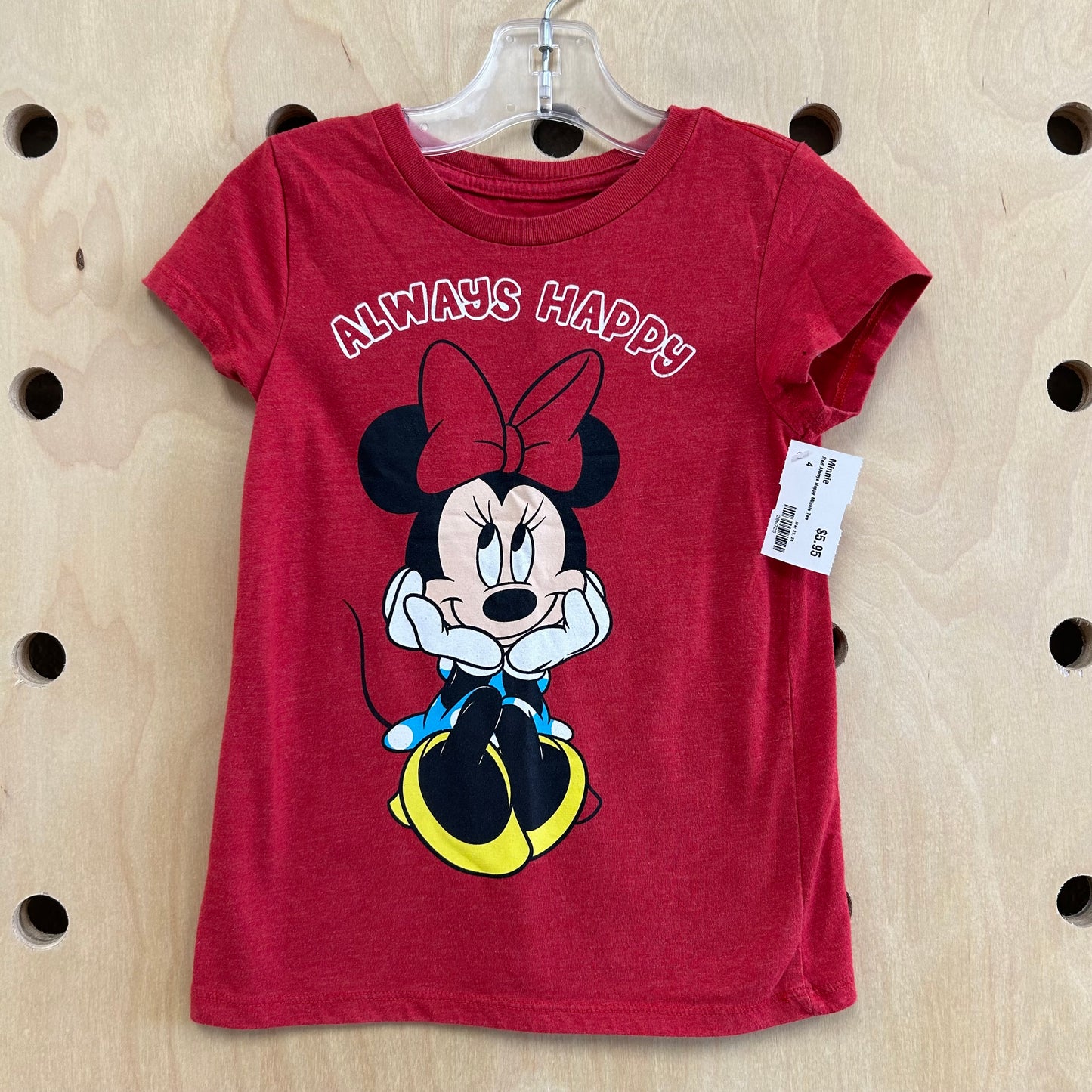 Red Always Happy Minnie Tee