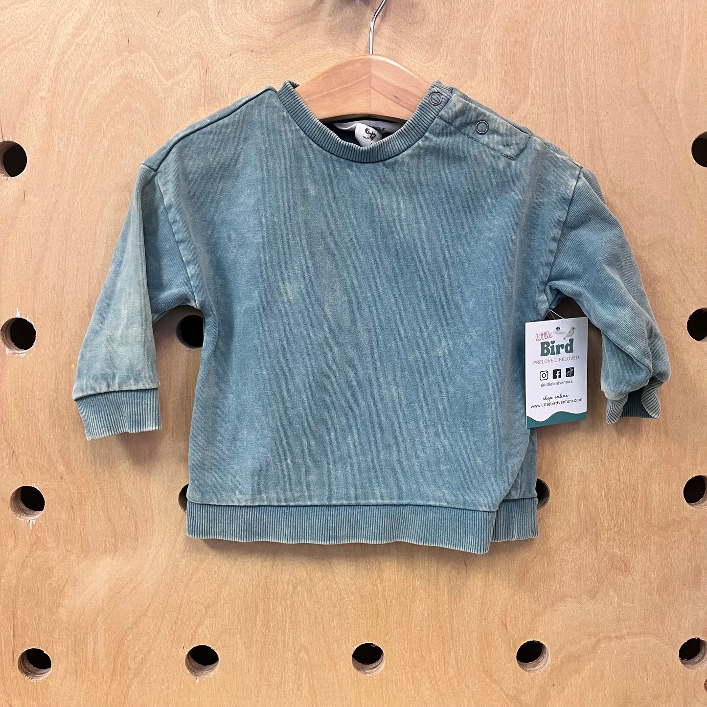 Green Mineral Wash Pullover