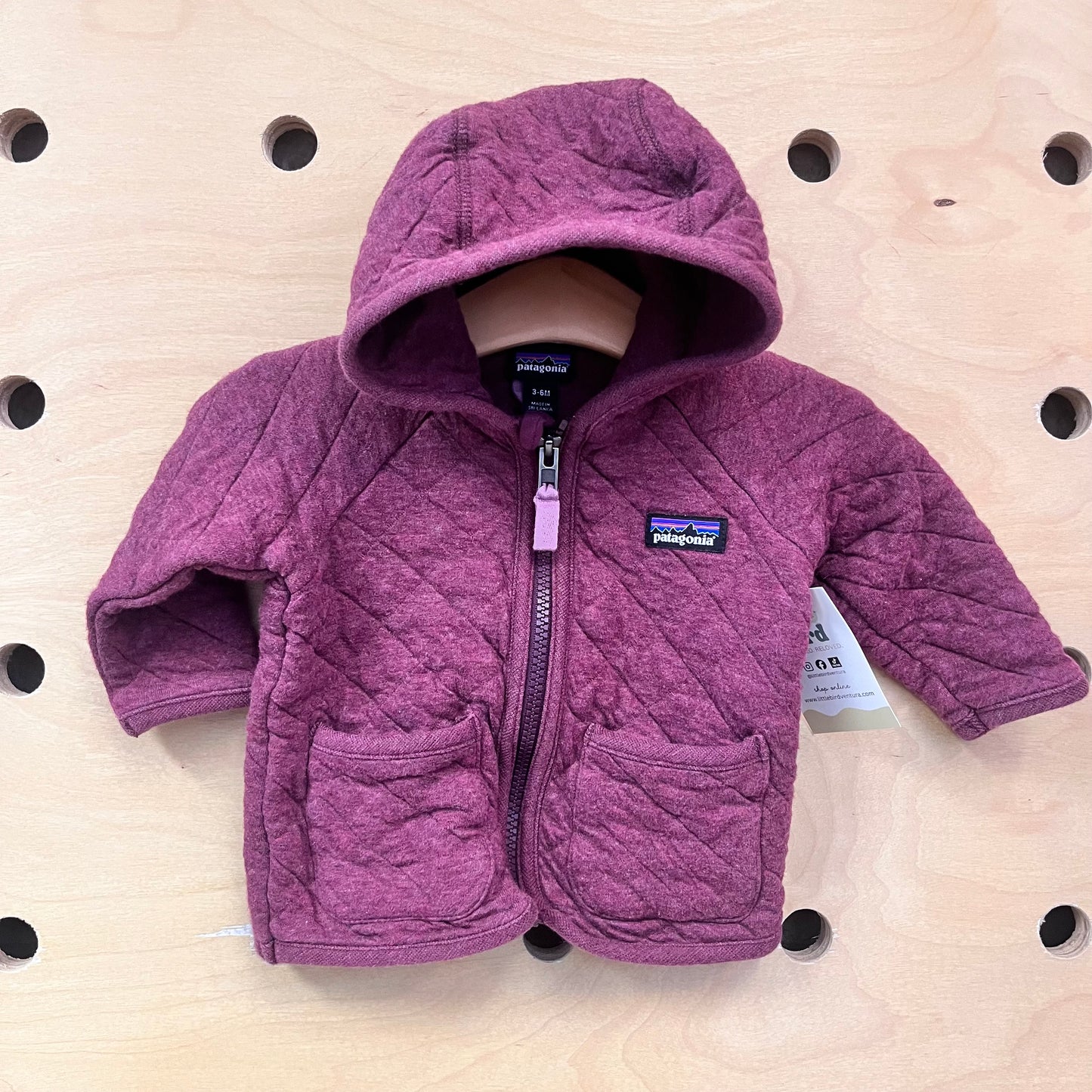 Eggplant Quilted Hoodie Jacket