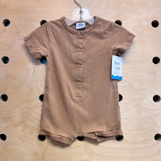 Brown Snap Romper