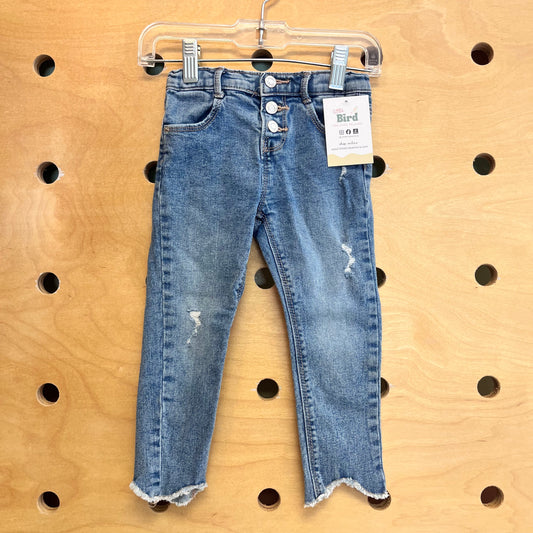 Skinny Button Fly Snap Denim