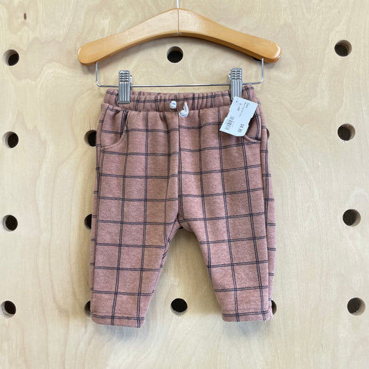 Mauve Plaid Soft Pants