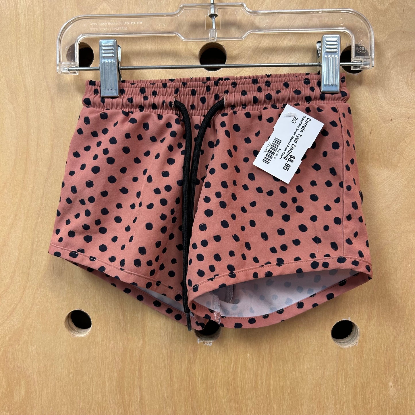 Drawstring Brown Spotted Swim Shorts