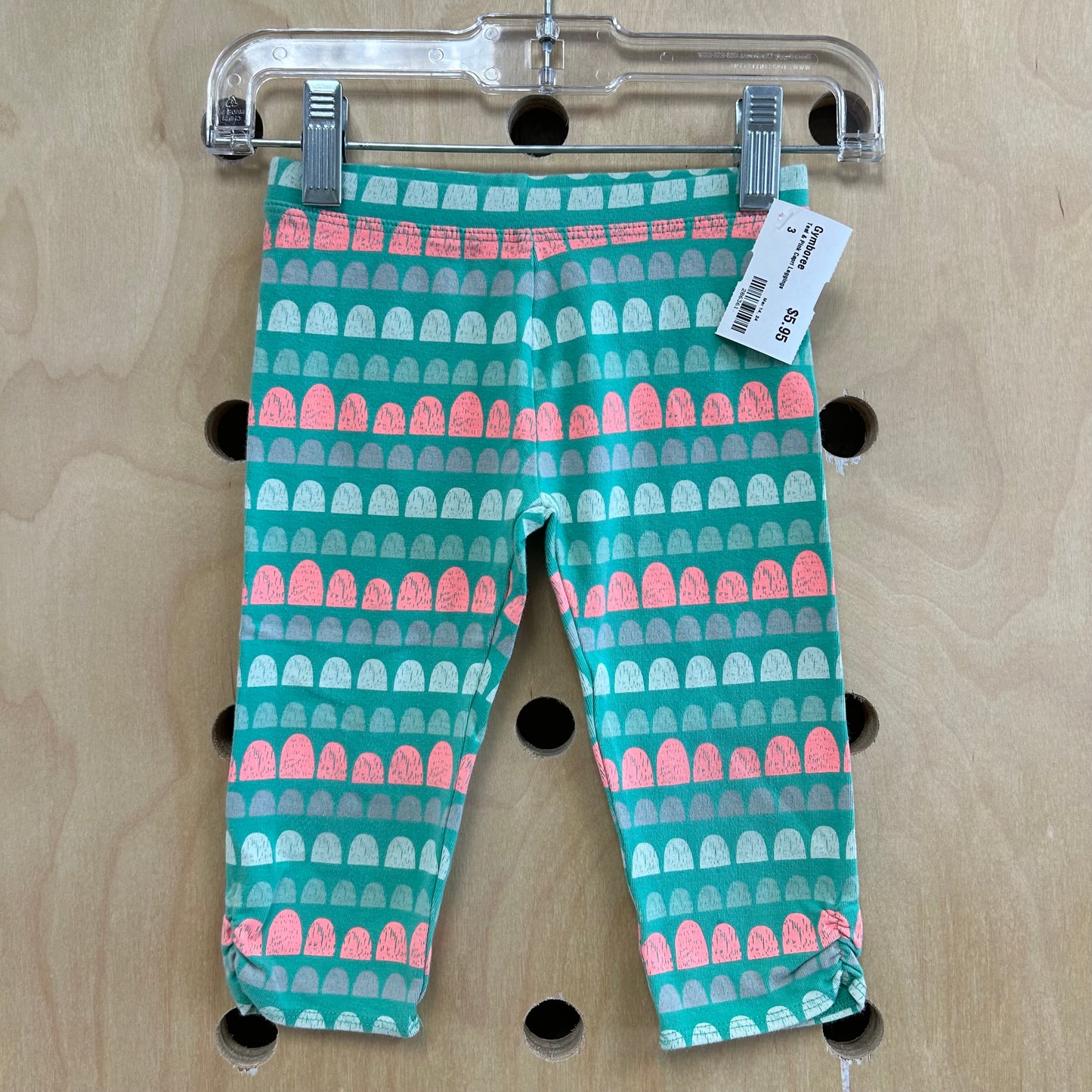 Teal & Pink Capri Leggings