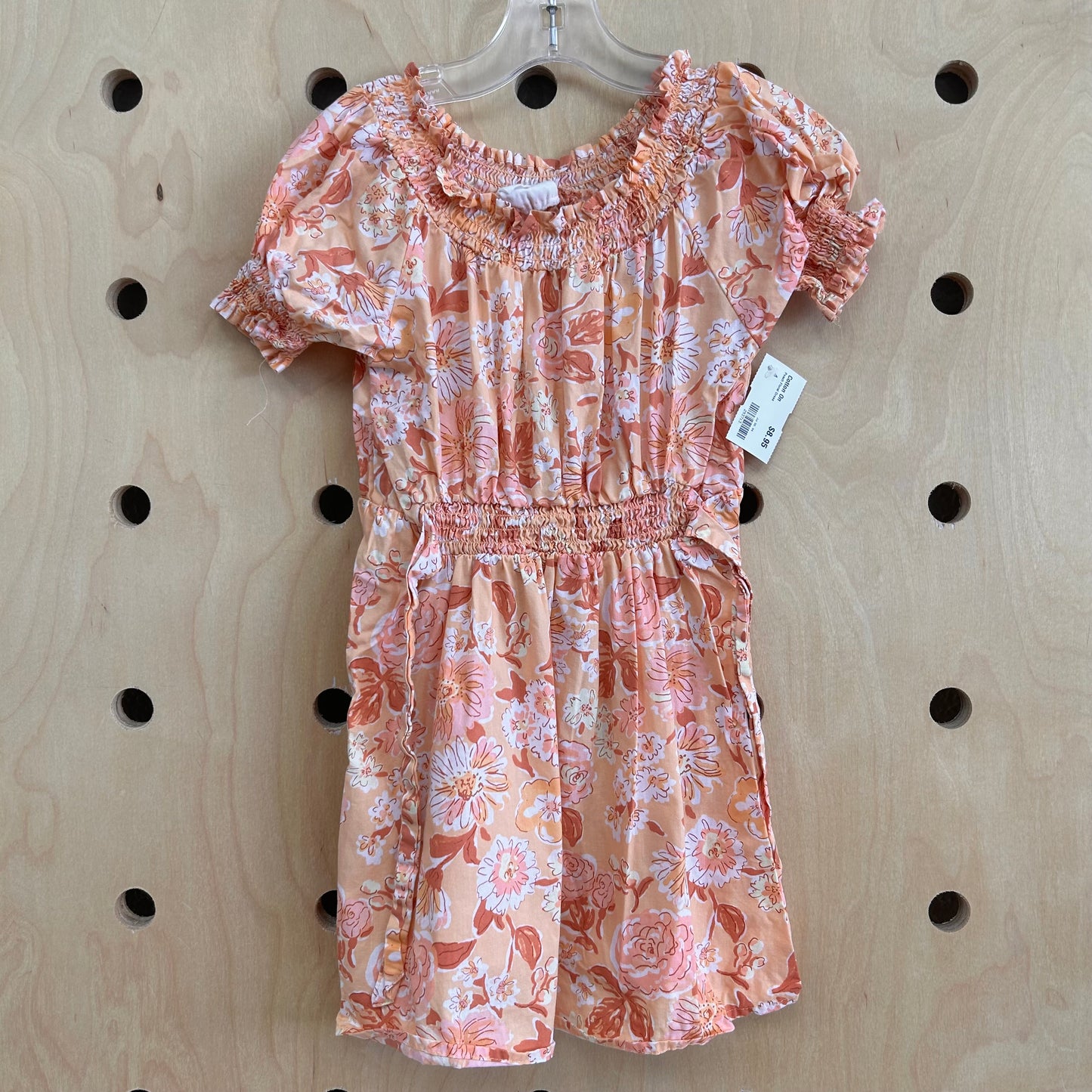 Peach Floral Dress