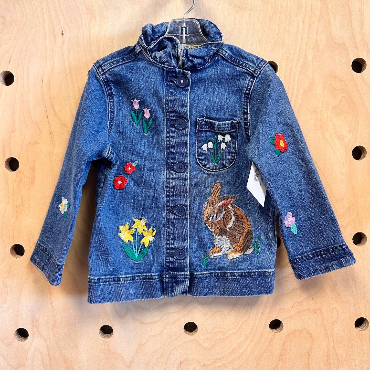 Denim Bunny Applique Jacket