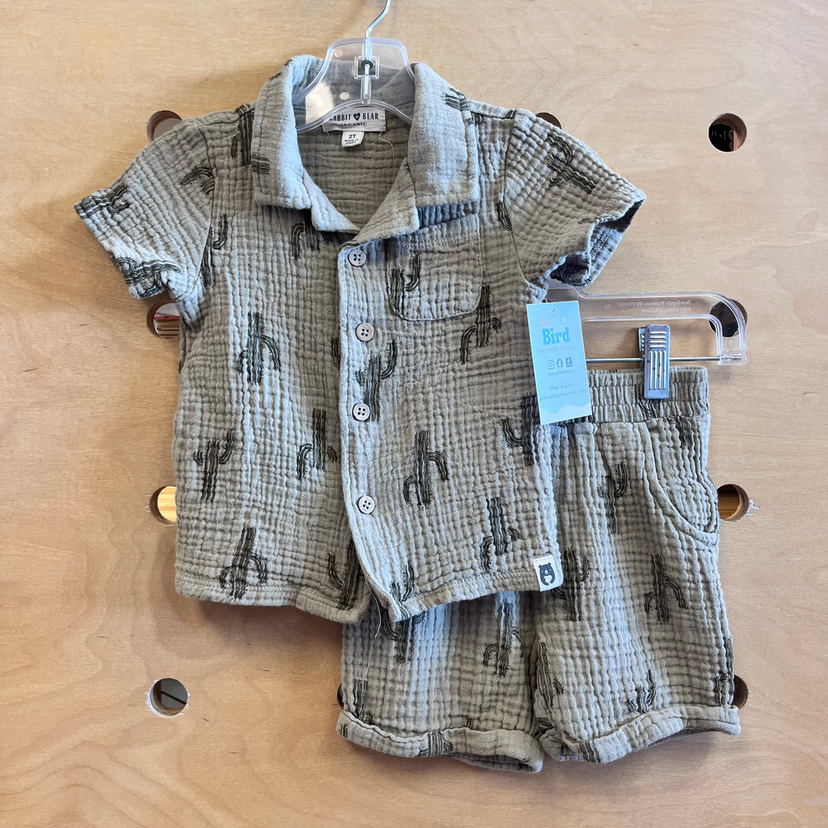 Organic Green Gauze Cactus Outfit