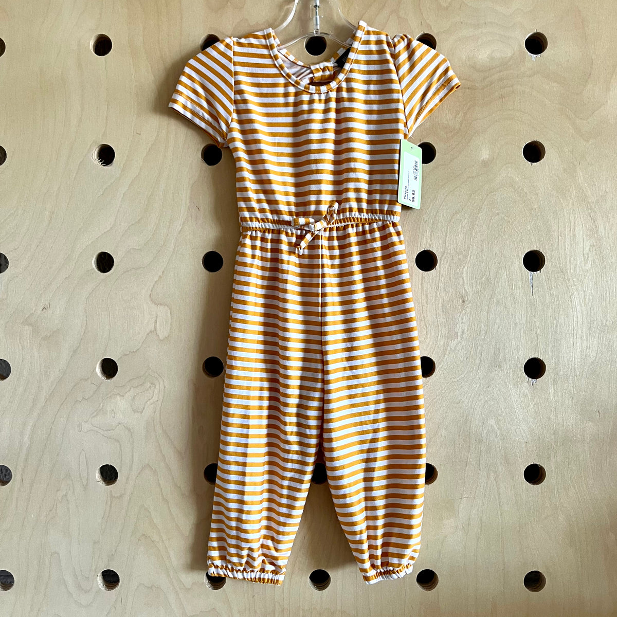 Yellow & White Striped Jumpsuit