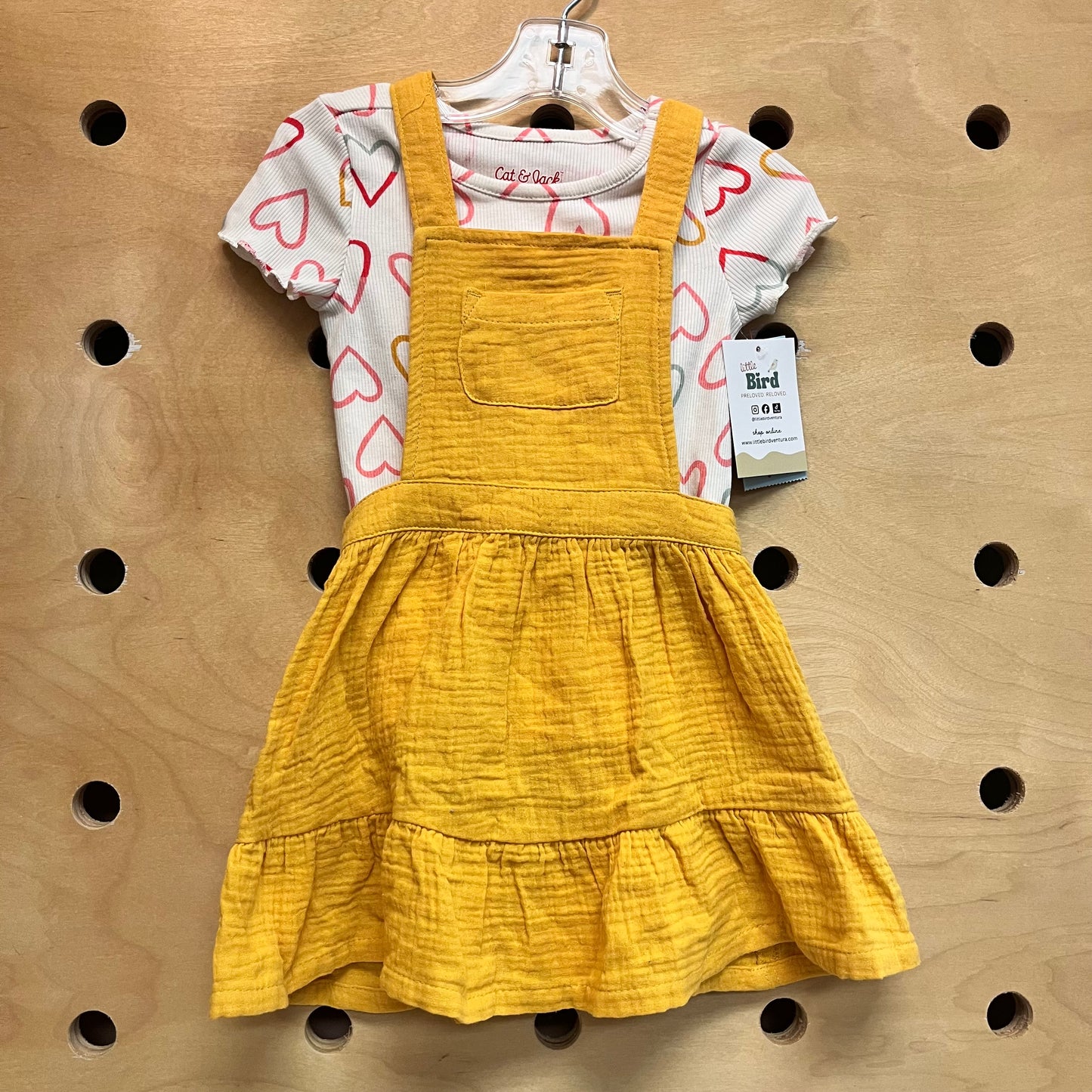 Heart Tee/Yellow Jumper Set NEW!