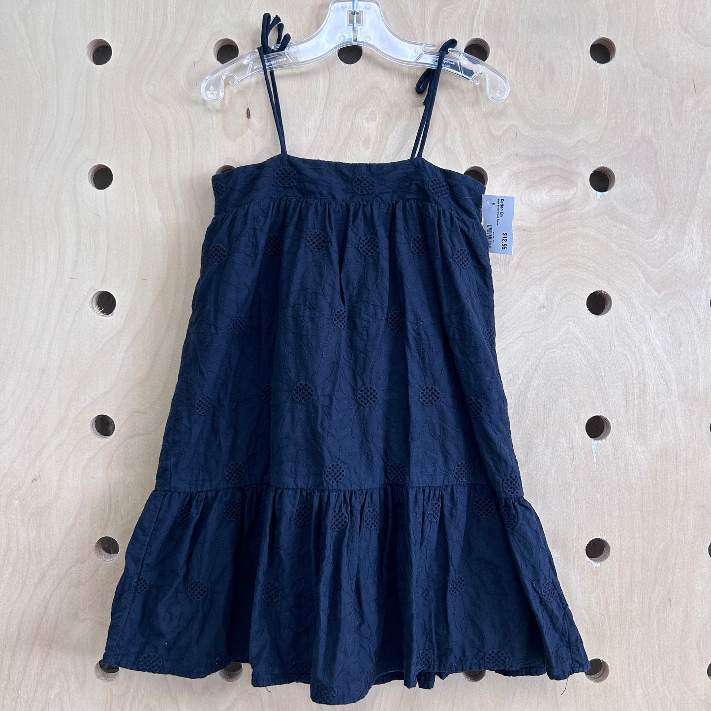 Black Eyelet Floral Dress