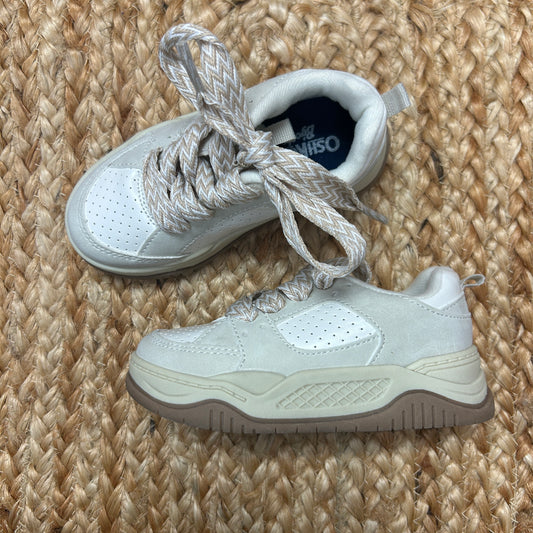 Tan Textured Lace Casual Shoes