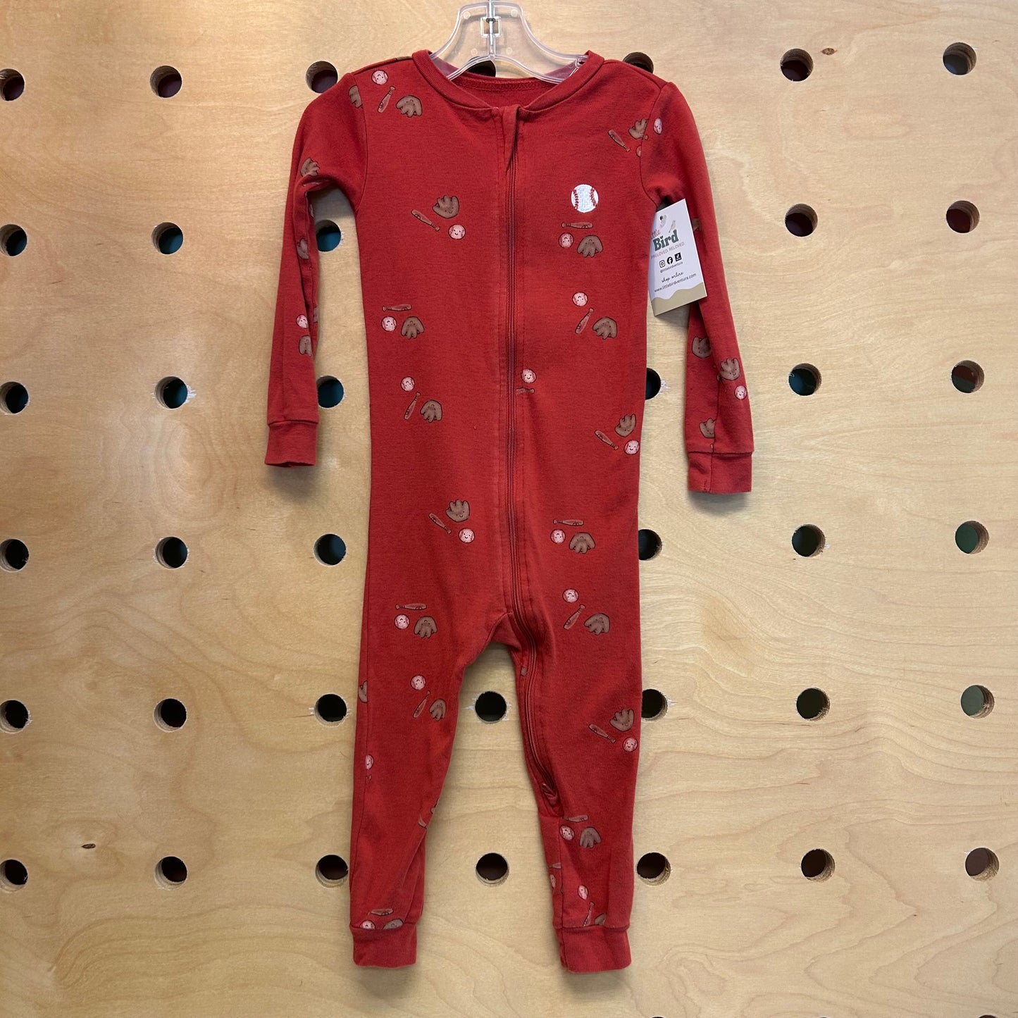 Rust Embroidered Baseball Zippy