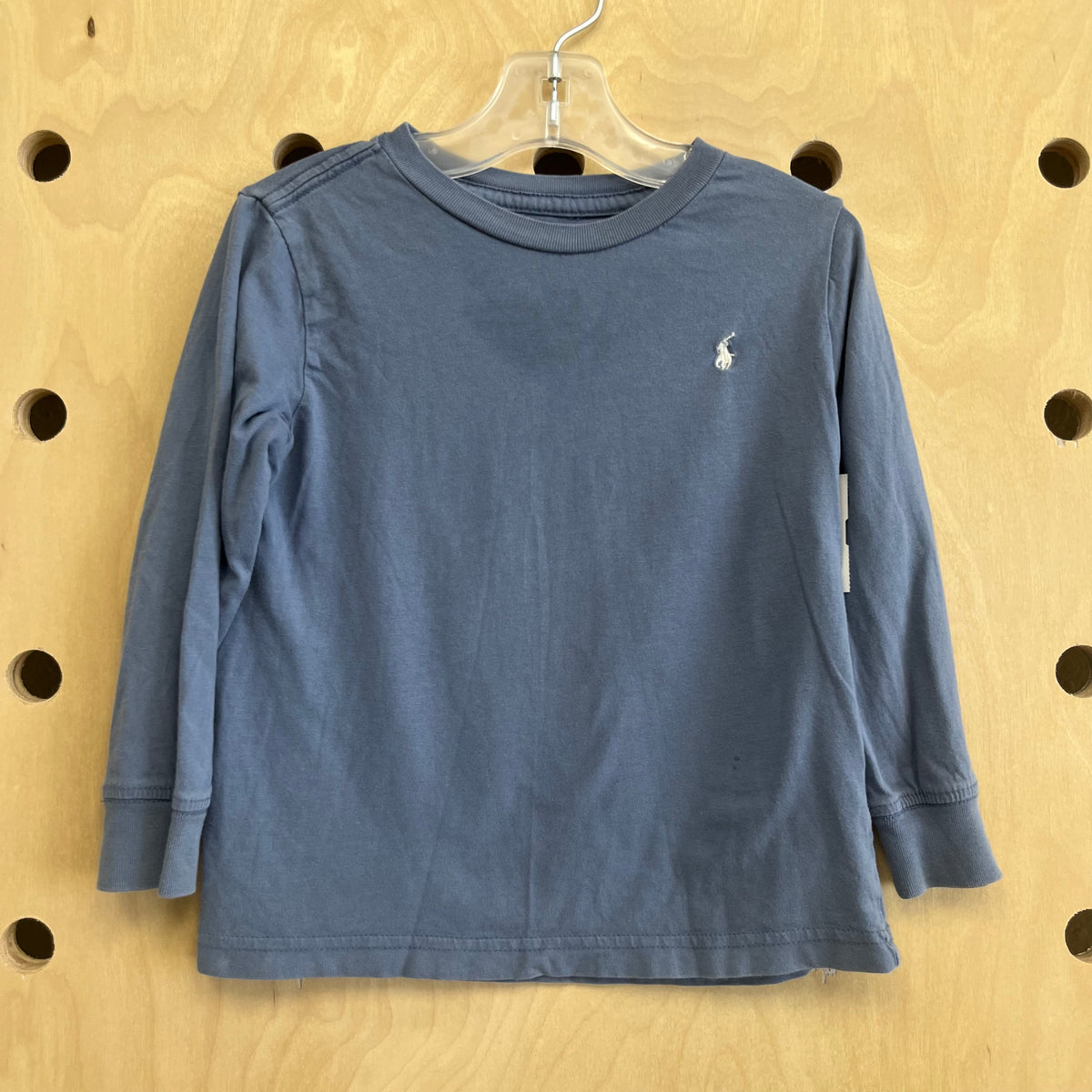Blue Embroirdered Logo Tee