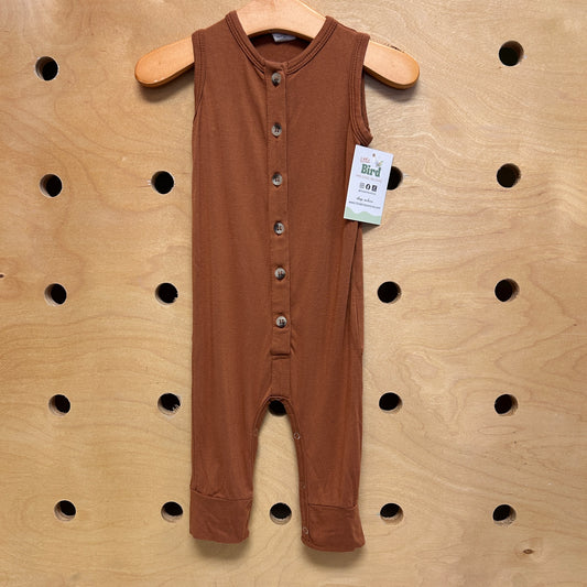 Brown Bamboo Romper