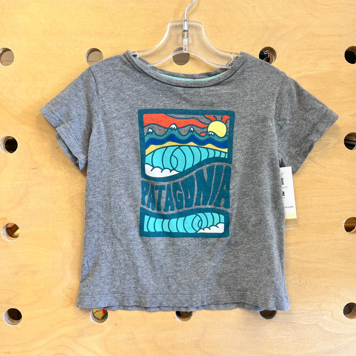 Grey Waves/Sun Logo Tee