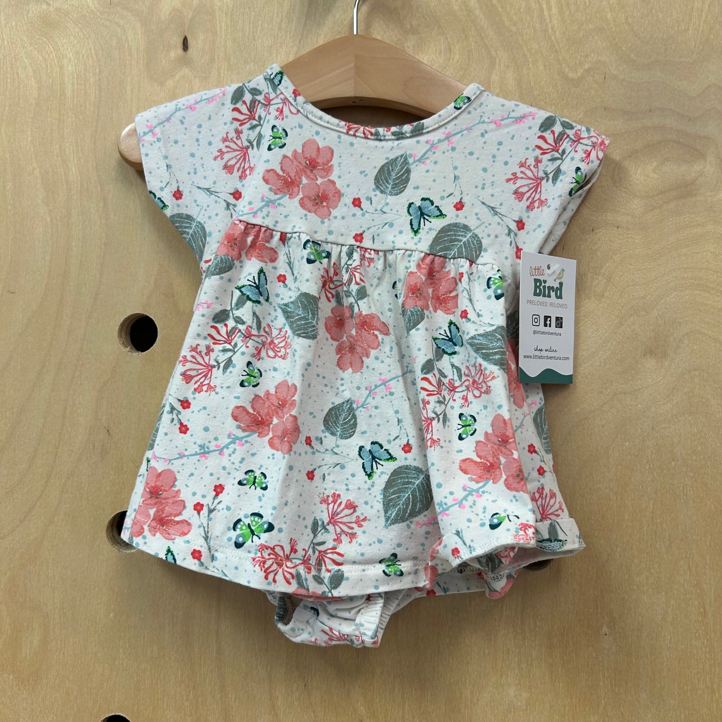 Organic Floral Butterly Dress