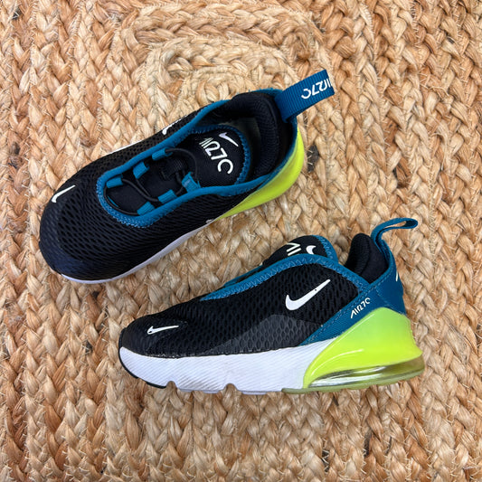 Black Neon & Blue Slip On Sneakers