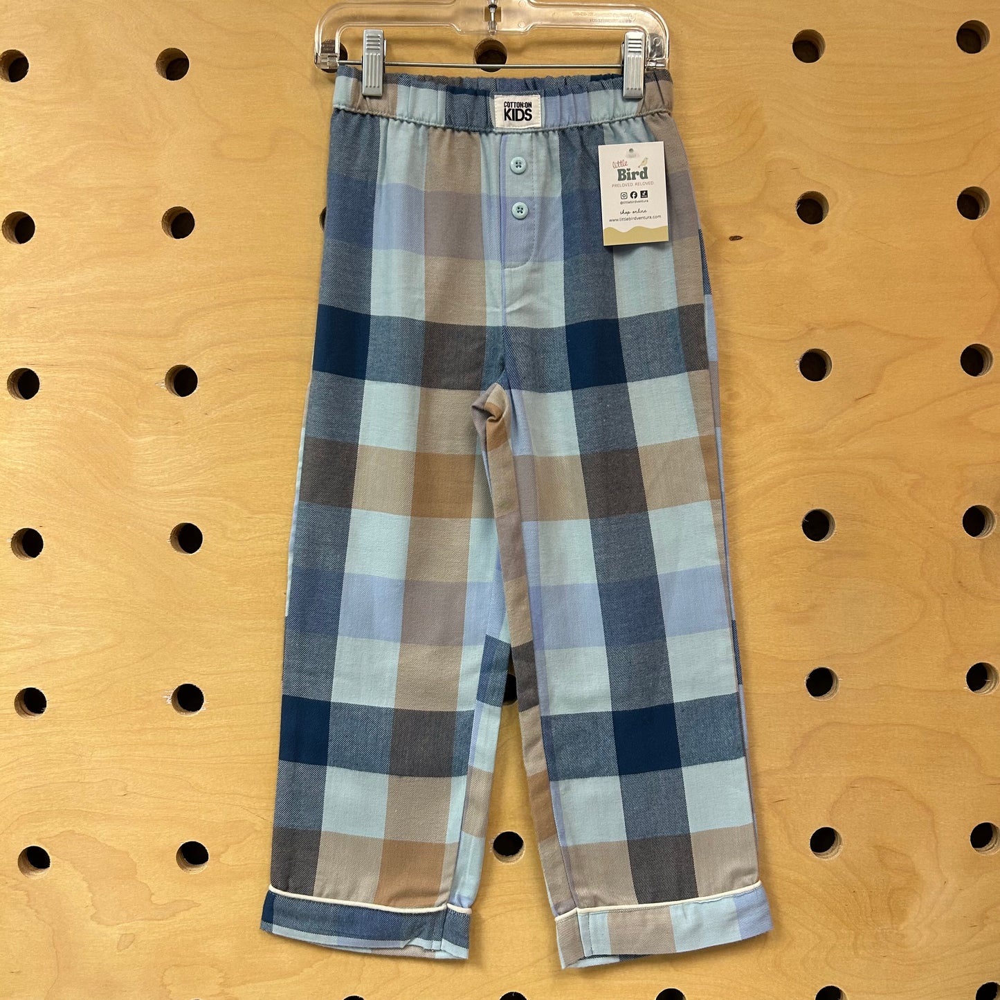 Blue/Tan Plaid Pajamas Pants