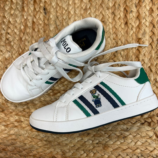 White Bear Faux Leather Sneakers
