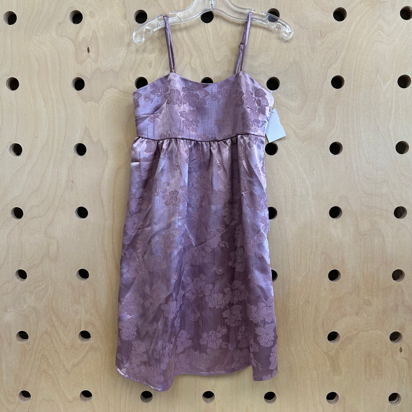 Dusty Lavender Silky Floral Dress