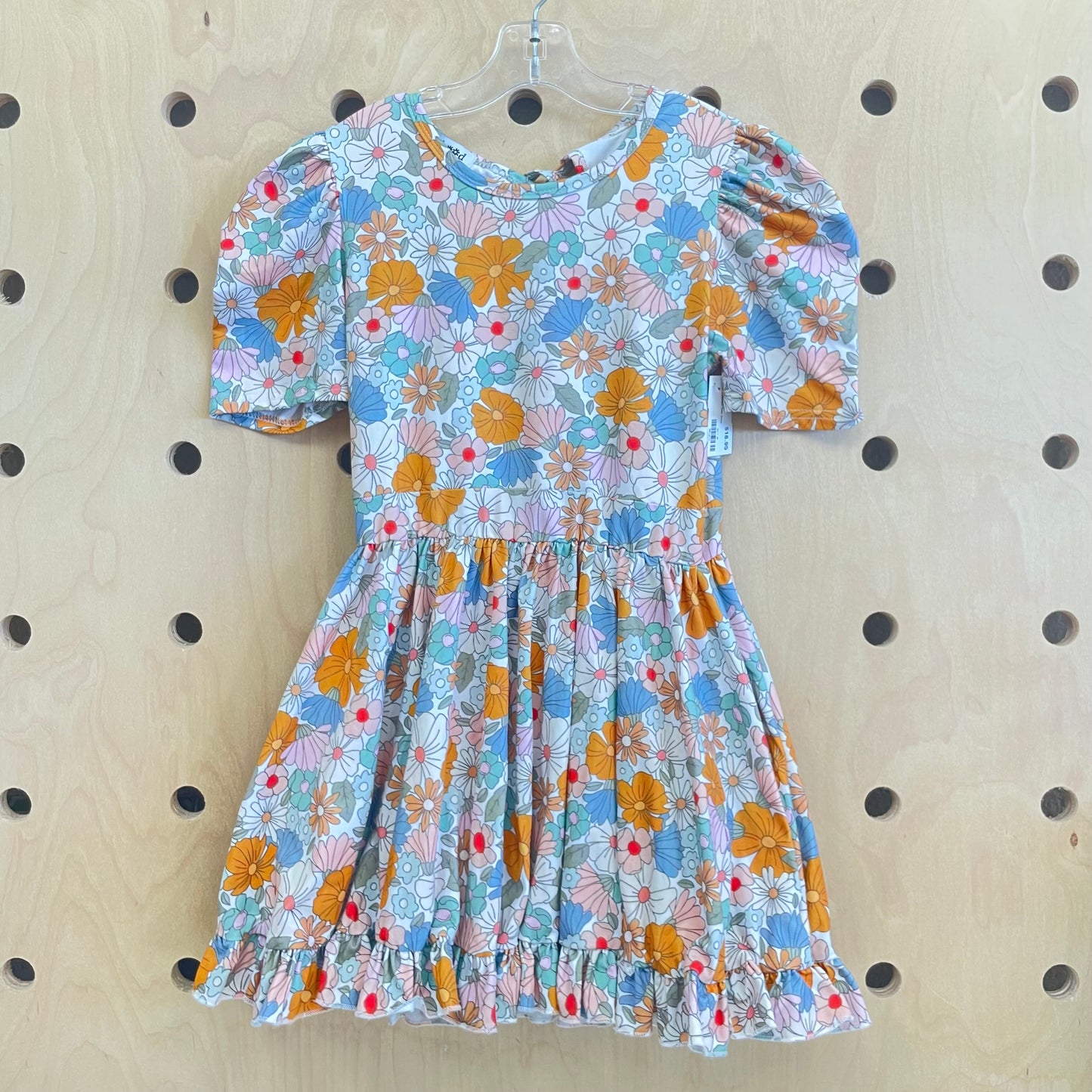 White Wildflower Twirl Dress